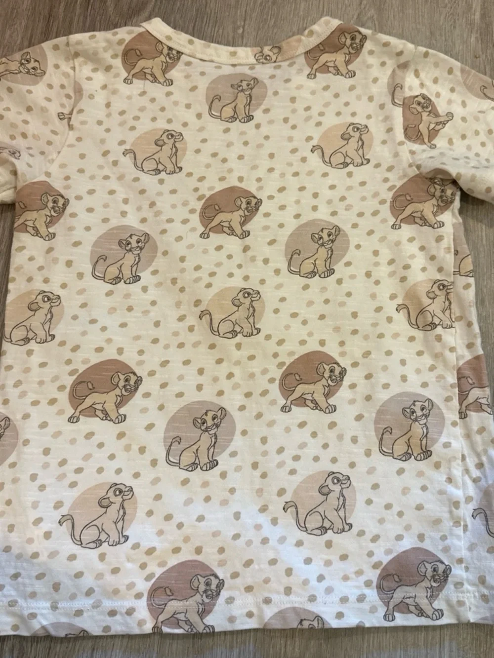 Disney Kids Short Sleeve Tee in Beige with Lion King Print